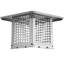 9 X 9 Inch 304 Stainless Steel Chimney Cap for Fireplaces Easy Installation Ins Practical Accessories Toppled-Resistant ChimneyBottom Dimension: 9 x 9 inch