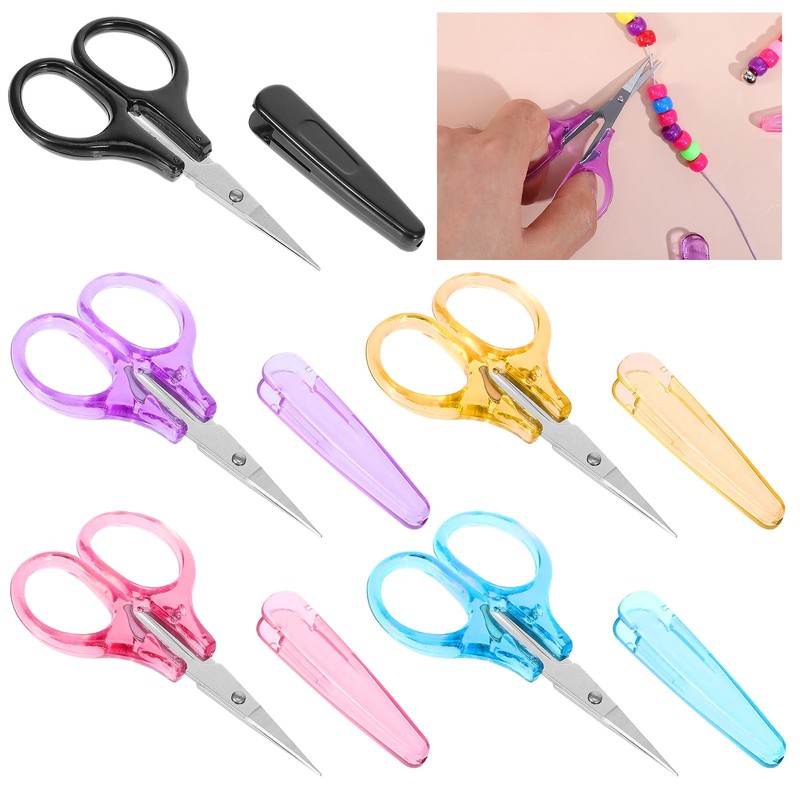 5Pcs Small Craft Scissors, Stainless Steel Travel Portable Scissors