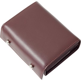 Dom Teporna Men's Bi-fold Wallet, Leather, Cowhide Leather, Large Capacity, L-Shaped Zipper, Small Wallet, Mini Wallet, Compact, Women's, darkbrown