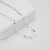 Treasure Bay Italian Silver Curb Chain for Men and Women