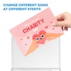 EXCEART Acrylic Box, Ballot Box, Business Card Box, Donation Box