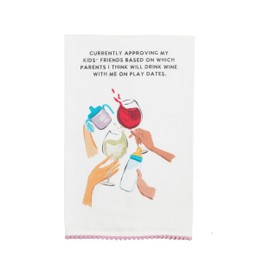 Mud Pie Wine Funny Mom Towel; 26" x 16 1/2"