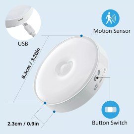 DWEPTU Motion Sensor Night Light 2 Pack LED Night Lights, Dusk to Dawn Motion