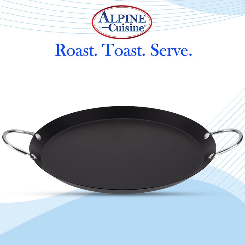 Alpine Cuisine Nonstick Round Comal Griddle 11-Inch - Black Carbon