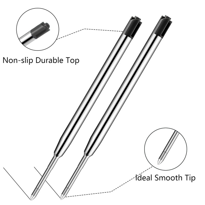 Mauepersu Pack of 16 Ballpoint Pen Refills, Large Capacity Refills,