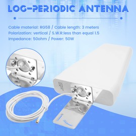 Snblzhef 5G Full-Band Log Periodic Antenna 12dBi 698-4900MHz Outdoor Directional Antenna Network Signal Booster Amplifier SMA