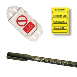 Harness Inspection Tagging Kit 20 x Holders 40 x Inserts 1 x Pen