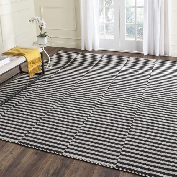 Safavieh Montauk Collection MTK715D Handmade Stripe Cotton Area Rug, 5'