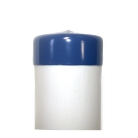 Blue Vinyl Round Stretchable Pipe End Cap 2-3/8" (2.375") ID x 1" deep PVC (10 Pack)