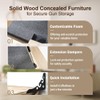 DOLEMODUO Compact Gun Shelf with Hidden Storage, Floating Wall Mount