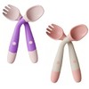 Clyhon Baby Spoons, Set of 2 Baby Feeding Spoons, Learning