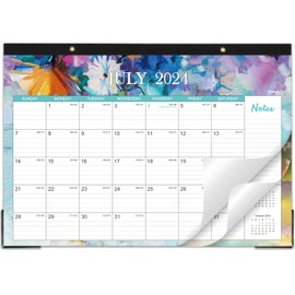 2024-2025 Desk Calendar - July 2024 - December 2025, 18 Months Large Desk Calendar 2024-2025, 17" x 12", Corner Protectors, Hanging Holes, Desk/Wall Calendar for Planning and Organizing