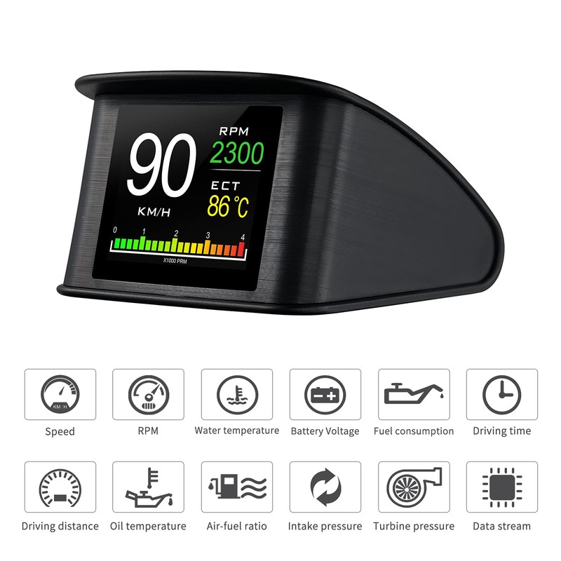 wiiyii P10 Hud Head Up Display Car Speedometer OBD2 Smart
