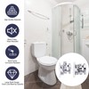 sourcing map 4 Pcs Shower Door Rollers, 23mm Dia ABS