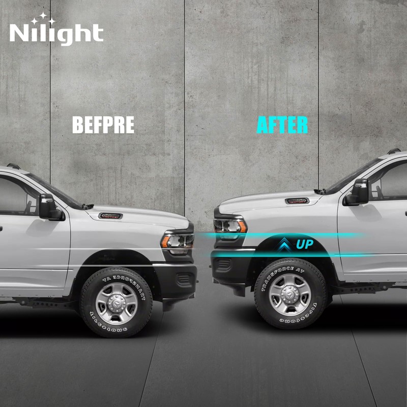 Nilight 2.5 inch Front Leveling Kit Lift Strut Spacers for