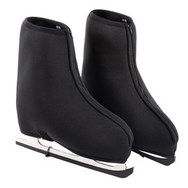 Thermal Skate Boot Covers- Insulated Neoprene Warm Skate Boot Covers for Ice Skating and Figure Skates,Skating Cover For Kids Youth Adults (Black, L)