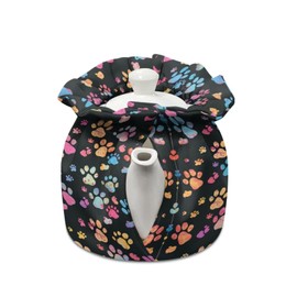 Flashideas Dog Paw Prints Teapot Cozy Tea Pot Dust Cover Teapot Insulation Cover Decorative Teapot Cover Kettle Protective Kitchen Accessory for Hotel Restaurant Tea Party