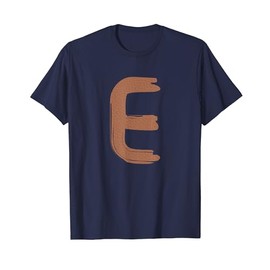 Creative Bold Leather Letter E - Design - Alphabet - Marker T-Shirt