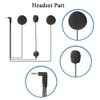 QSPORTPEAK Motorcycle Intercom Accessories, Microphone Headphones Hard Cable Headset for