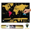 Global Walkabout Scratch Off Map with colours background – Deluxe