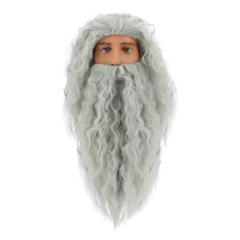 Wizard Costume with Wigs Beards Pagan Tunic Costume Wizard Cloak