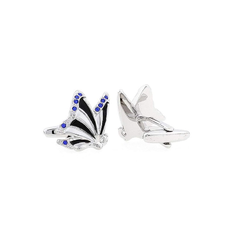MRCUFF - Par de gemelos con cristales de mariposa en