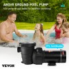 1.5HP 115V 1100W Single Speed Swimming Pool Pump Powerful Ground