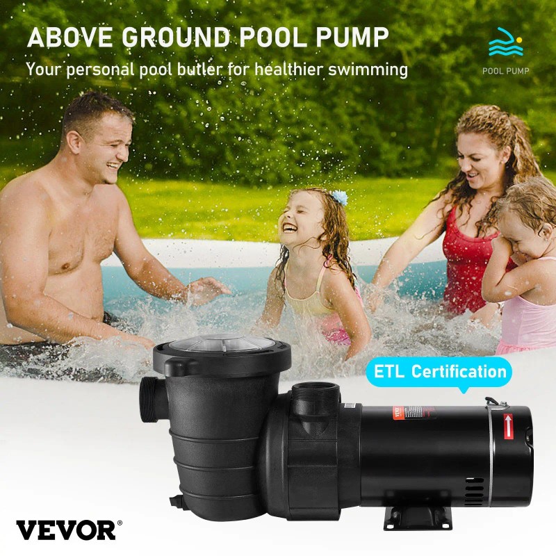 1.5HP 115V 1100W Single Speed Swimming Pool Pump Powerful Ground