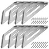 ECSiNG 8PCS Stainless Steel Corner Brace Connectors Triangular Flange Angle