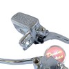Motorcycle Brake Clutch Lever Master Cylinder Set Plated for 0.9