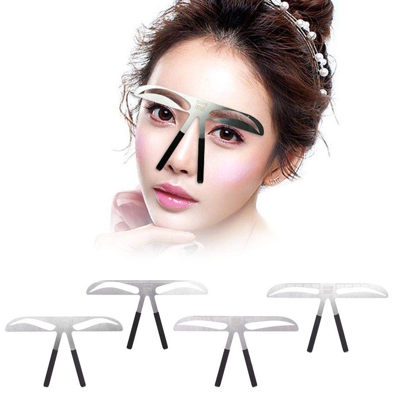 Three Points Positioning Eyebrow Ruler, Practical DIY Eyebrow Shape Stencil