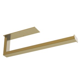 WZKALY Paper Towel Holder, SUS304 Stainless Steel Under Cabinet Paper Towel Bar, Self Adhesive or Wall Mount, Paper Towel Roll Rack for Kitchen and Bathroom (Brushed Gold)