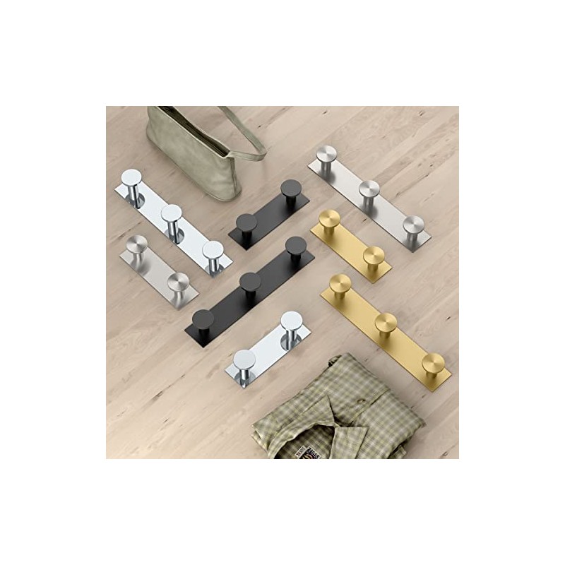 Gatco 1284B Glam All Modern Double Hook, Brushed Brass |