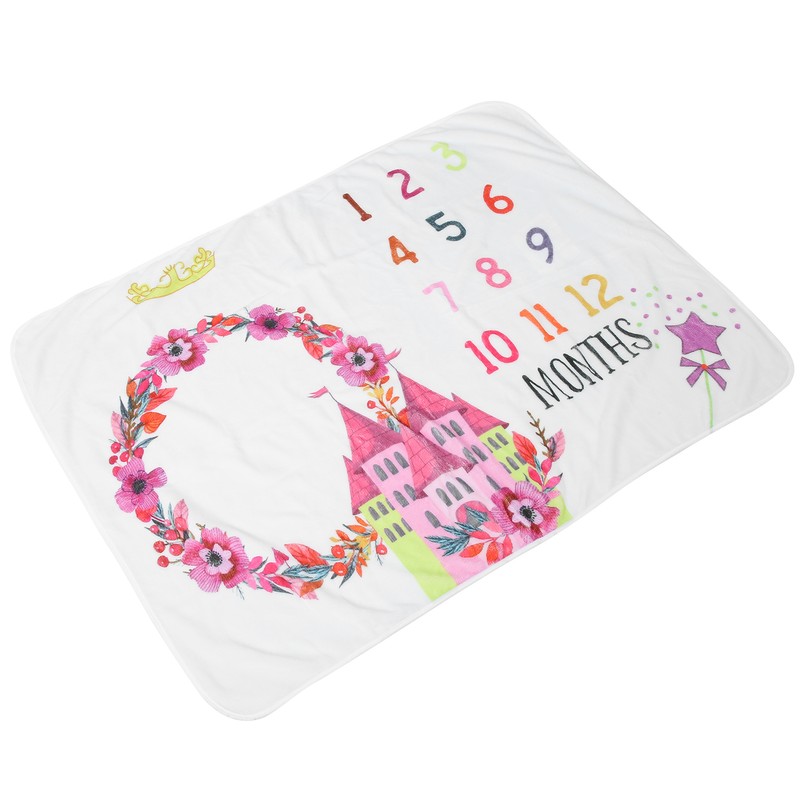 Infant Monthly Milestone Blankets Unisex Soft Month Blanket Photo Background