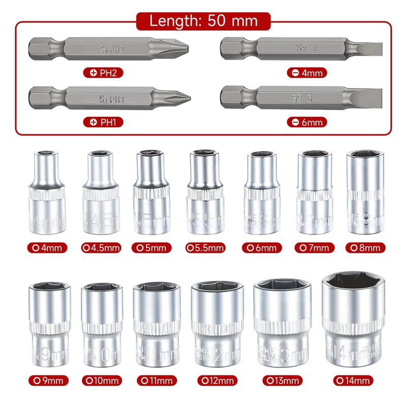TOMMARS 130PCS Mini Ratchet Set,1/4 Inch Socket Ratchet Wrench Set