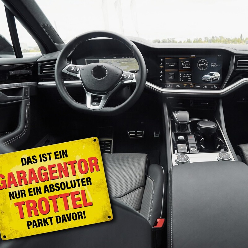 Metal Sign with Saying "Das ist ein Garagentor nur ein