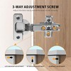 Furniware 2 Pcs Slide-on 35mm Kitchen Cabinet Wardrobe Door Hinge,110