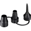 Air Pump Nozzle Replacement Set, 3 Sizes, Black Inflator Adapters