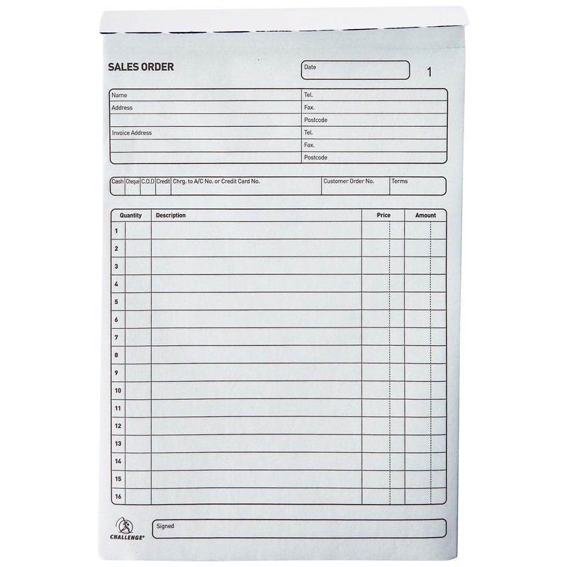 Challenge Large Duplicate Sales Order Book, 137x195mm, 400048653