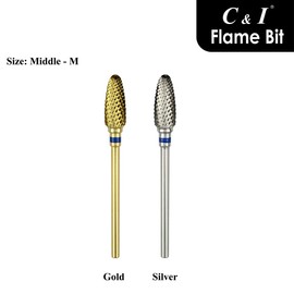 C & I Flame Drill Carbide Nail Drill Electric Machine Manicure Nail of Beauty, silver