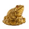 Frog Lucky Charm Frog Feng Shui Gold Plated Resin Frog
