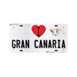 McMug - I Love Gran Canaria - Metal Sign, Decorative Sign, 200mm x 100mm