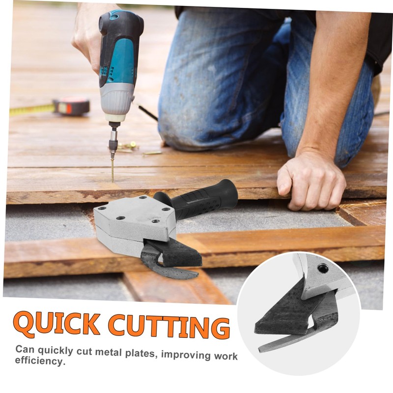 TEHAUX Electric Drill Plate Cutter Attachment Lightweight Metal Shear Tool