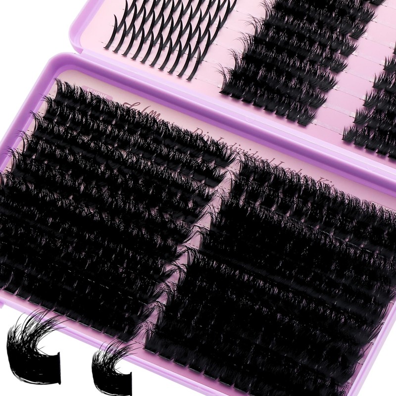 Lash Clusters Kit with Spikes Left and Right 100D Fluffy