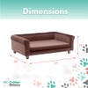 Critter Sitters 42-in. Elegant Faux-Velvet Rectangle Pet Bed for Medium