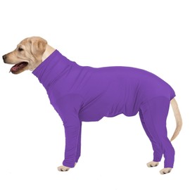 Hamiledyi Dog Onesie Anti-Licking Dog Bodysuit Spay Surgical Recovery Suit for Dogs Pet Cone Alternative After Surgery Dog Shedding Suit for Female Male Neuter Dogs Claming Pajamas (Purple, Large)