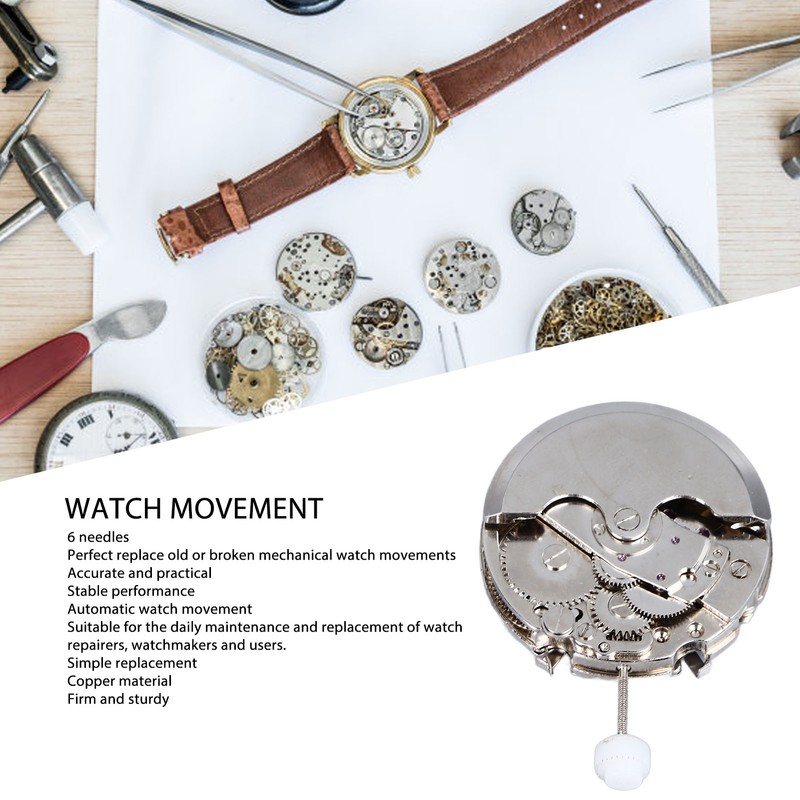 7120 Mechanical Watch Movement High Accuracy Metal Watch Replacement Movement