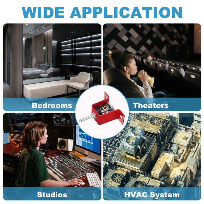 PATIKIL Ceiling Spring Vibration Isolator Hangers, 4 Pack 44lbs Mechanical