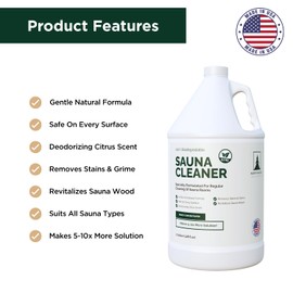 Northwood Sauna - Sauna Cleaner - Natural Wood Cleaner & Deodorizer - Makes 10x More Solution - 1 Gallon (128 Fl Oz)