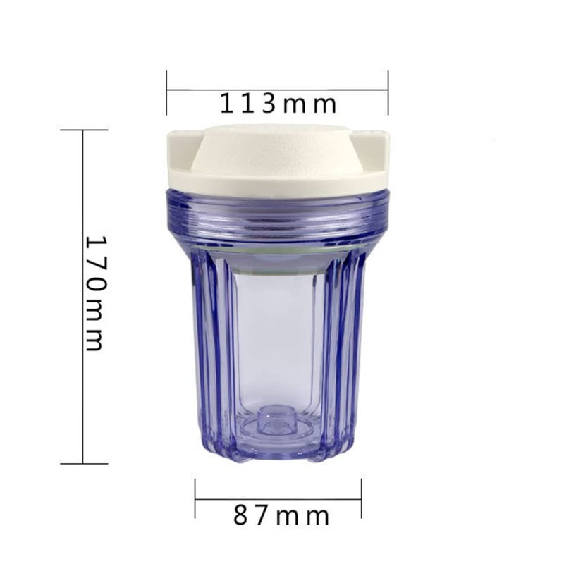 CENPEK 5 Inch Clear Housing with White Rib Cap For